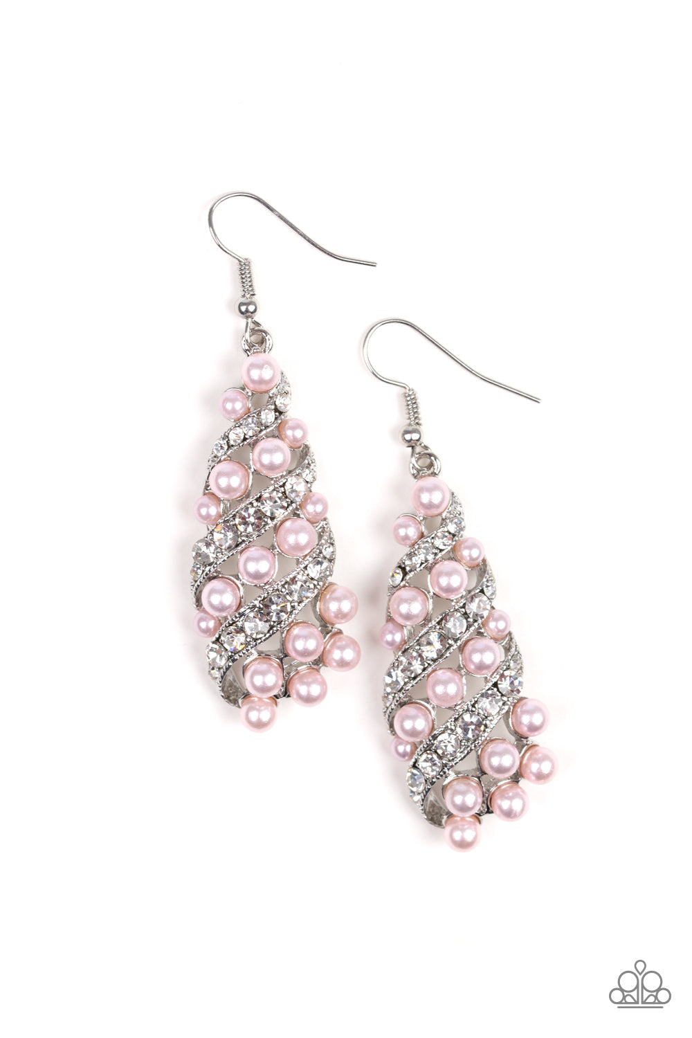 Paparazzi Ballroom Waltz - Pink Pearl Earrings - Pusher P Paparazzi jewelry images