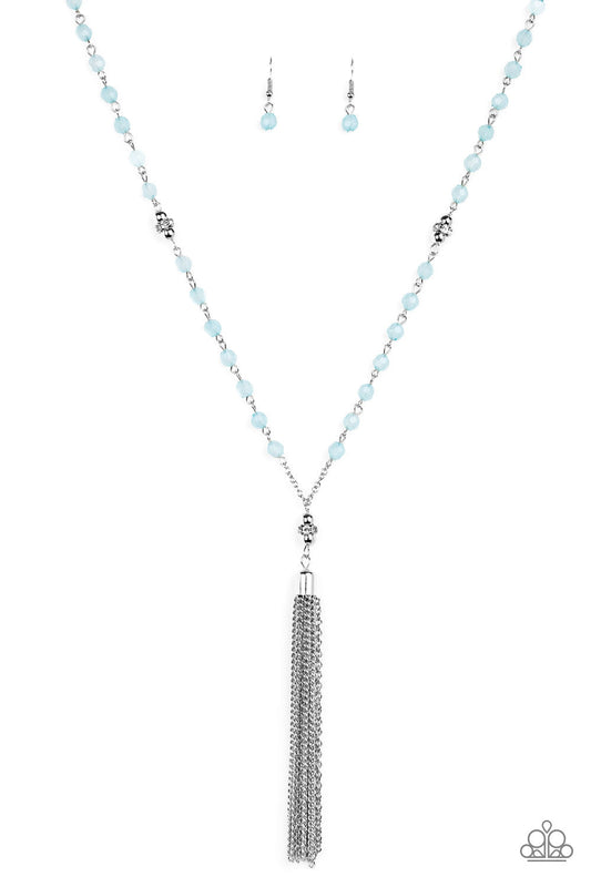 Paparazzi Tassel Takeover - Blue Necklace - Pusher P
