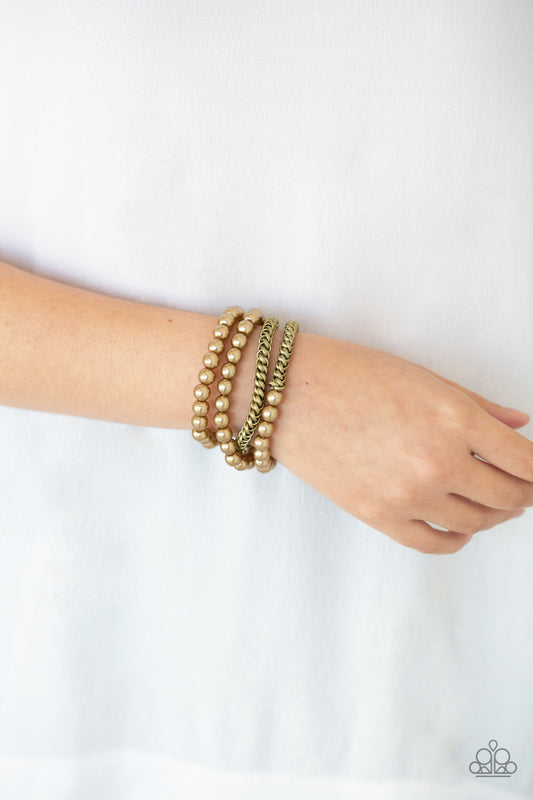 Paparazzi Industrial Incognito - Brass Bracelet - Pusher P