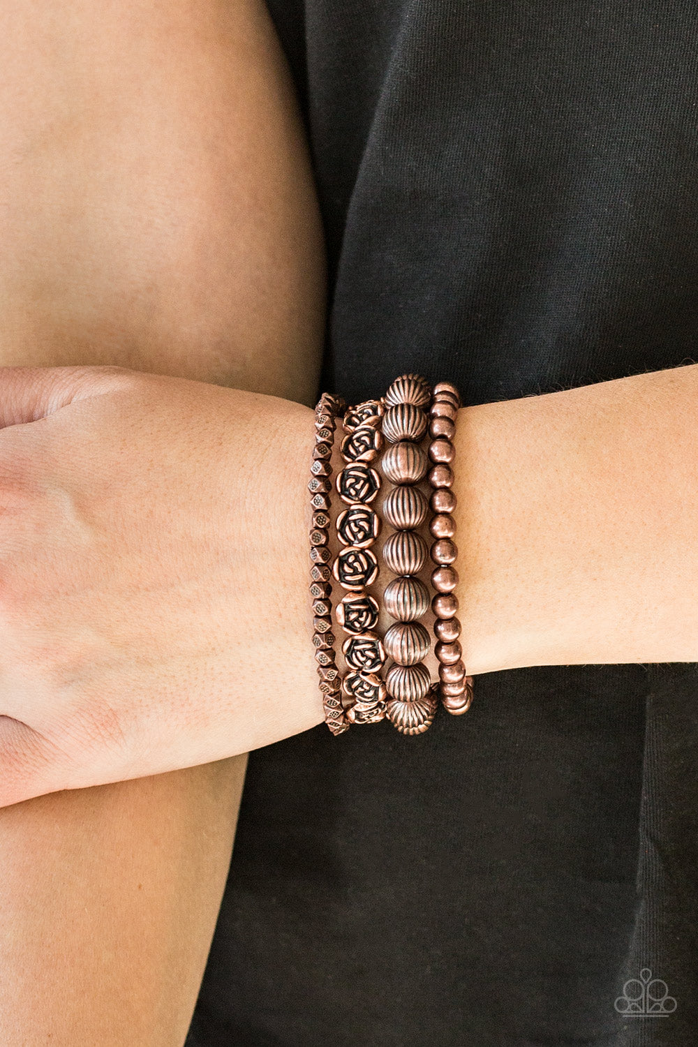 Paparazzi Rose Garden Gala - Copper Bracelet - Pusher P
