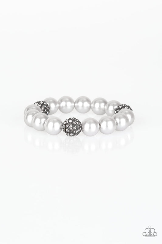 Pearl Bracelets - Paparazzi Cake Walk - Silver Pearl Bracelet Paparazzi jewelry image