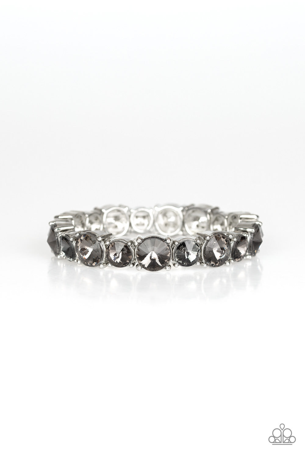 Paparazzi Born To Bedazzle - Silver Rhinestone Bracelet - Pusher P
