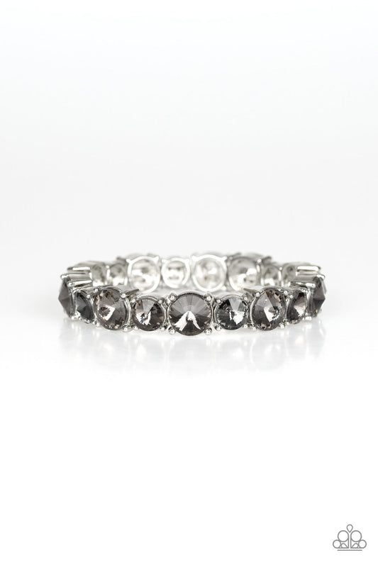 Paparazzi Born To Bedazzle - Silver Rhinestone Bracelet - Pusher P