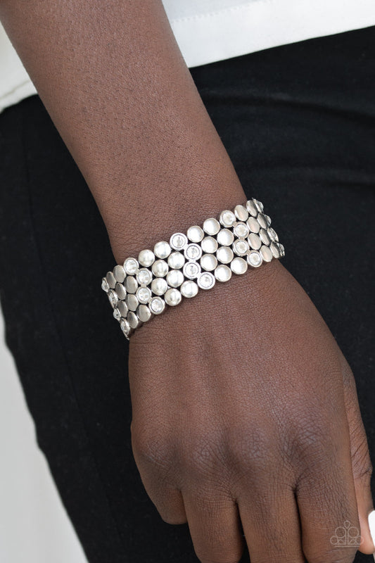 Paparazzi Scattered Starlight - White - Pusher P