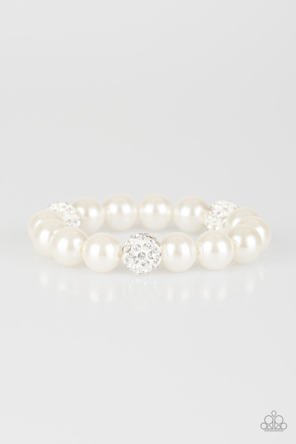 Paparazzi Cake Walk - White Pearl Bracelet - Pusher P