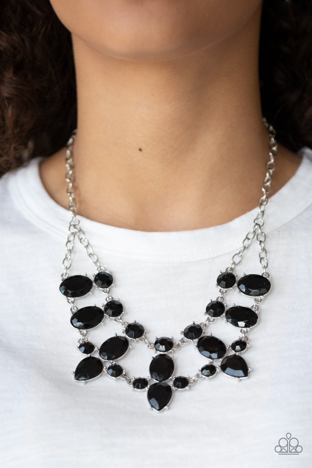 Paparazzi Goddess Glow - Black Teardrop Necklace - Pusher P
