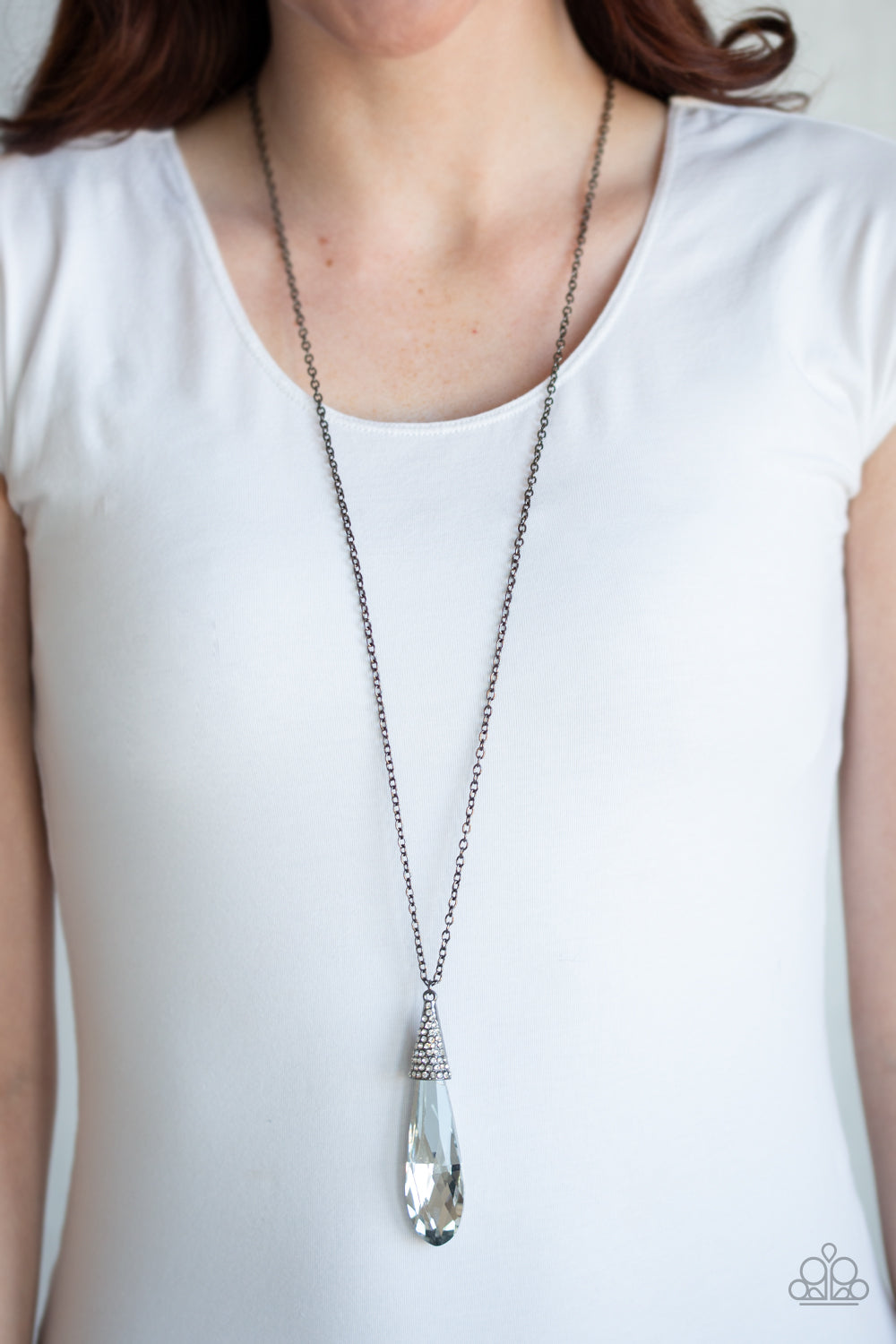 Paparazzi Jaw-Droppingly Jealous - Black Teardrop Necklace - Pusher P