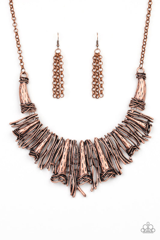 Paparazzi In The MANE-stream - Copper Antiqued Necklace - Pusher P