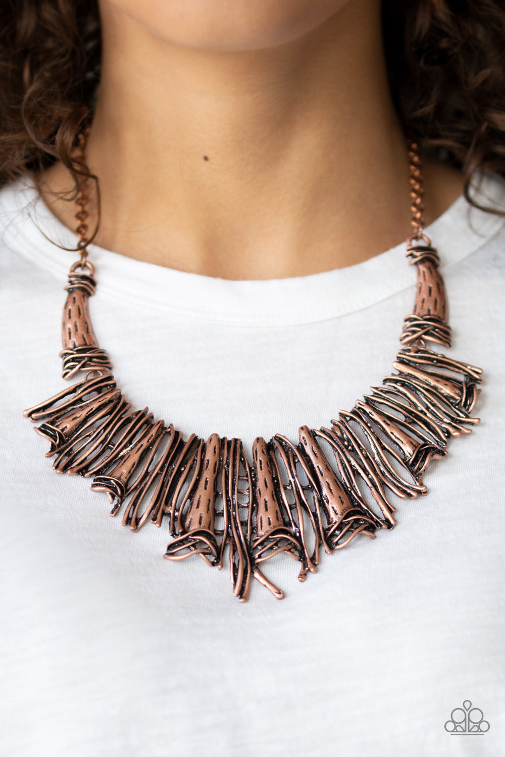 Paparazzi In The MANE-stream - Copper Antiqued Necklace - Pusher P