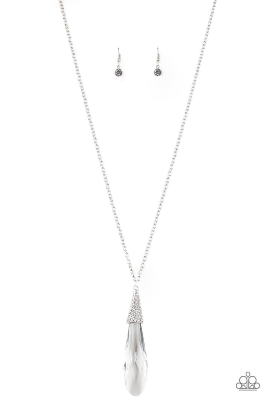 Paparazzi Jaw-Droppingly Jealous - White Teardrop Necklace