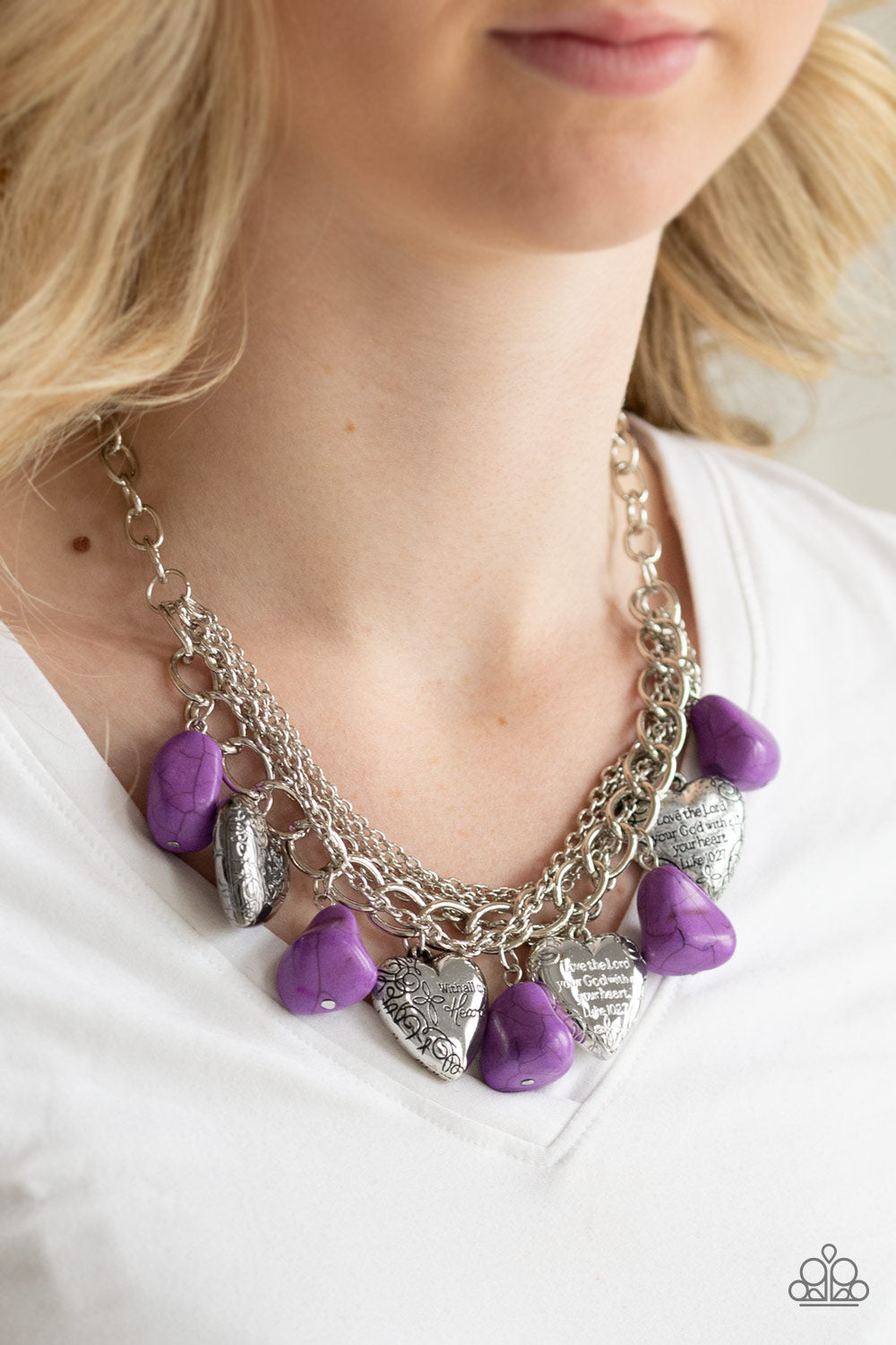 Paparazzi Change Of Heart - Purple Necklace - Pusher P