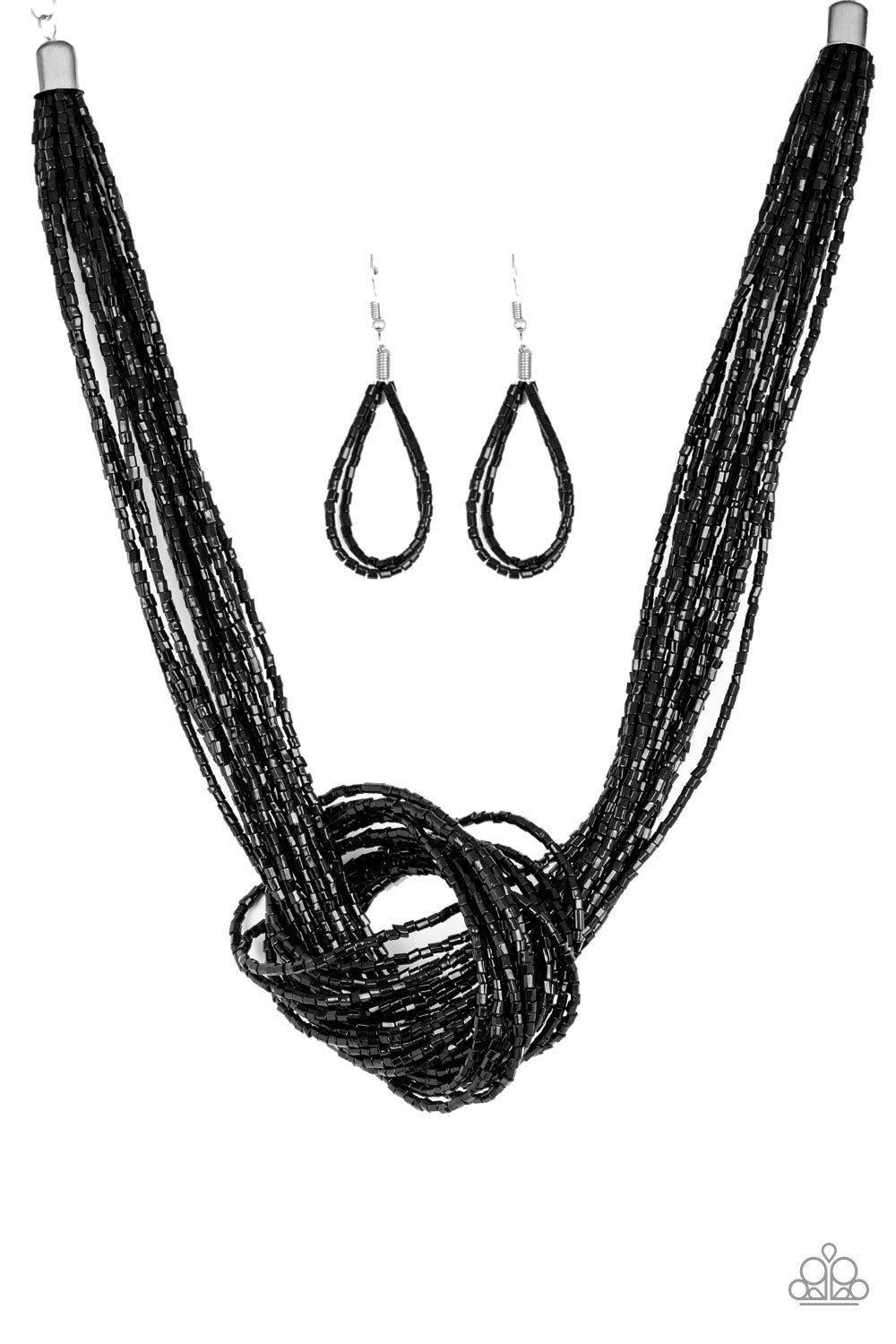 Paparazzi Knotted Knockout - Black Necklace - Pusher P