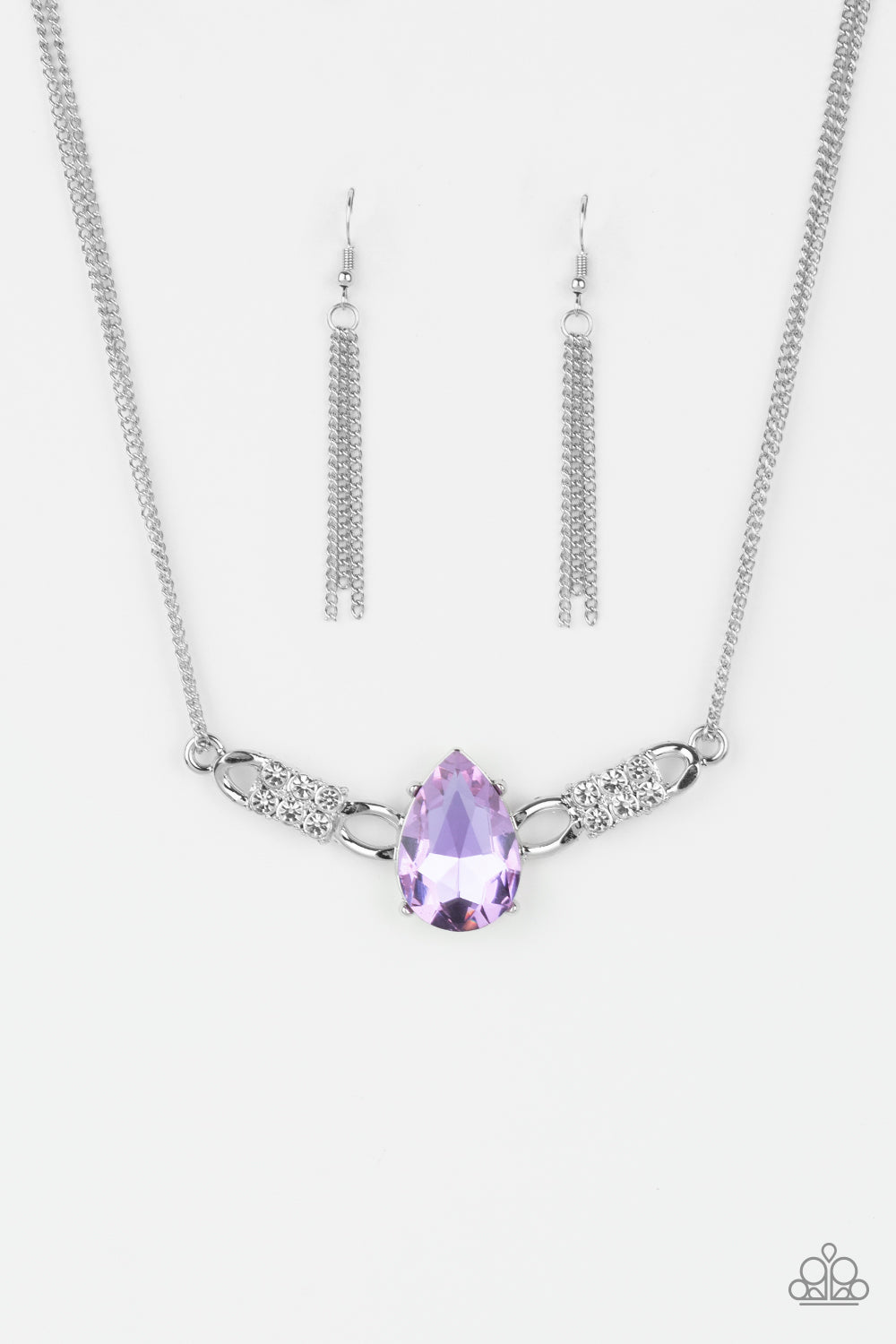 Paparazzi Way To Make An Entrance - Purple Rhinestone Necklace - Pusher P