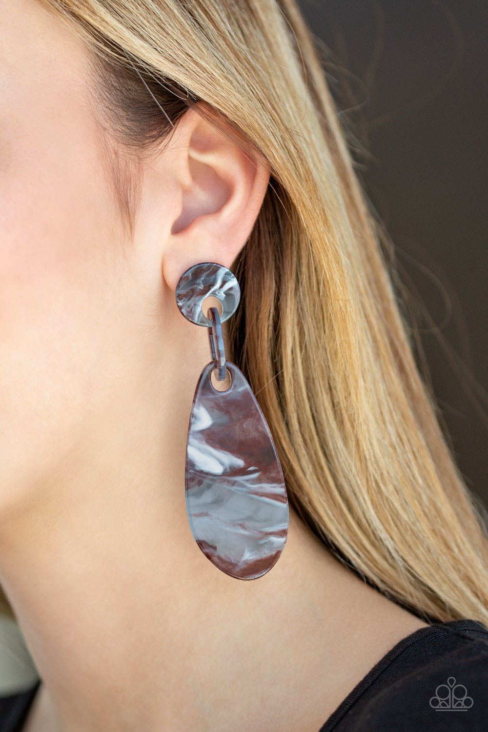 Paparazzi A HAUTE Commodity - Brown Acrylic Earrings - Pusher P