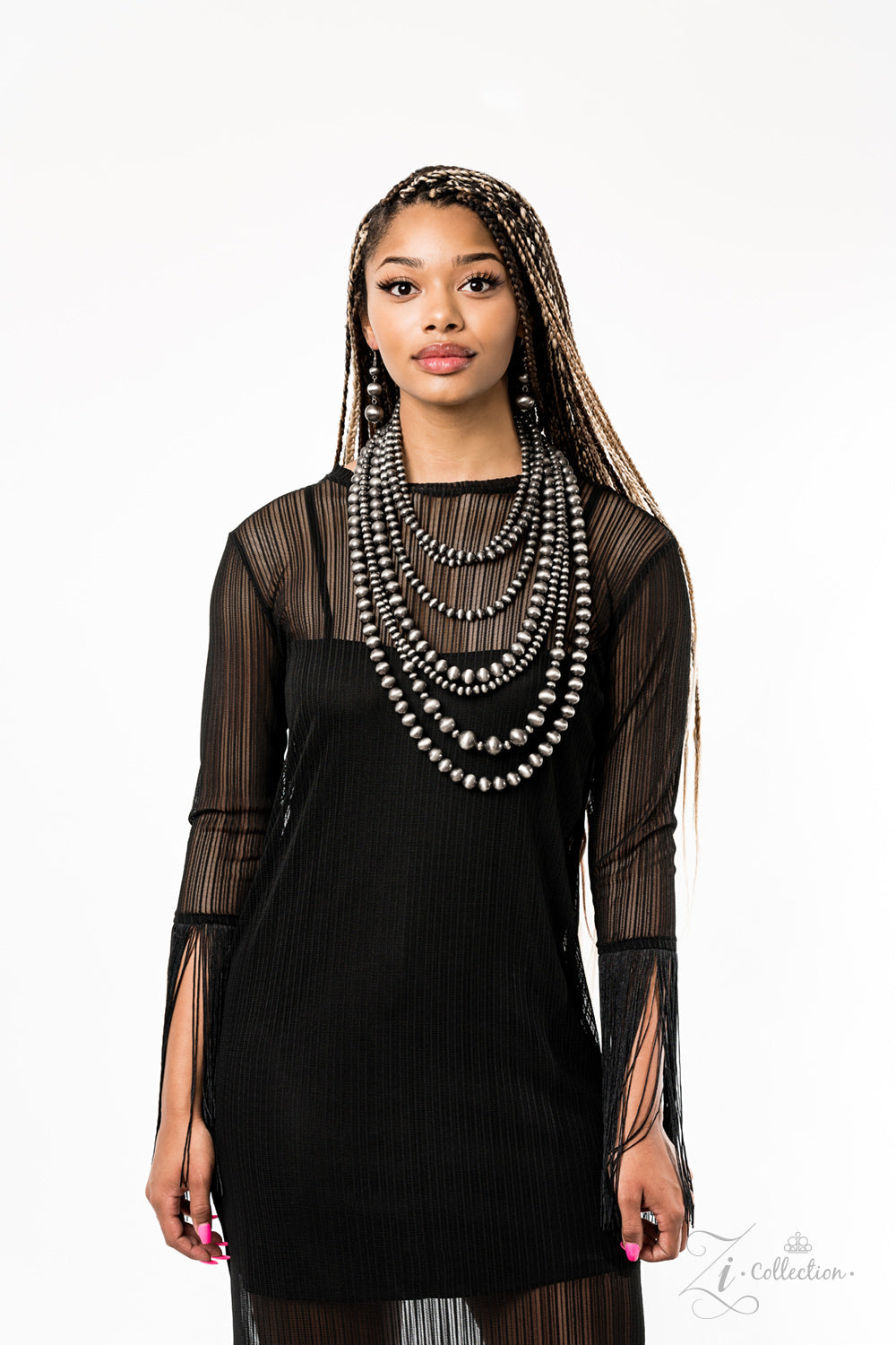 Paparazzi Instinct 2019 Zi Collection Silver Necklace - Pusher P