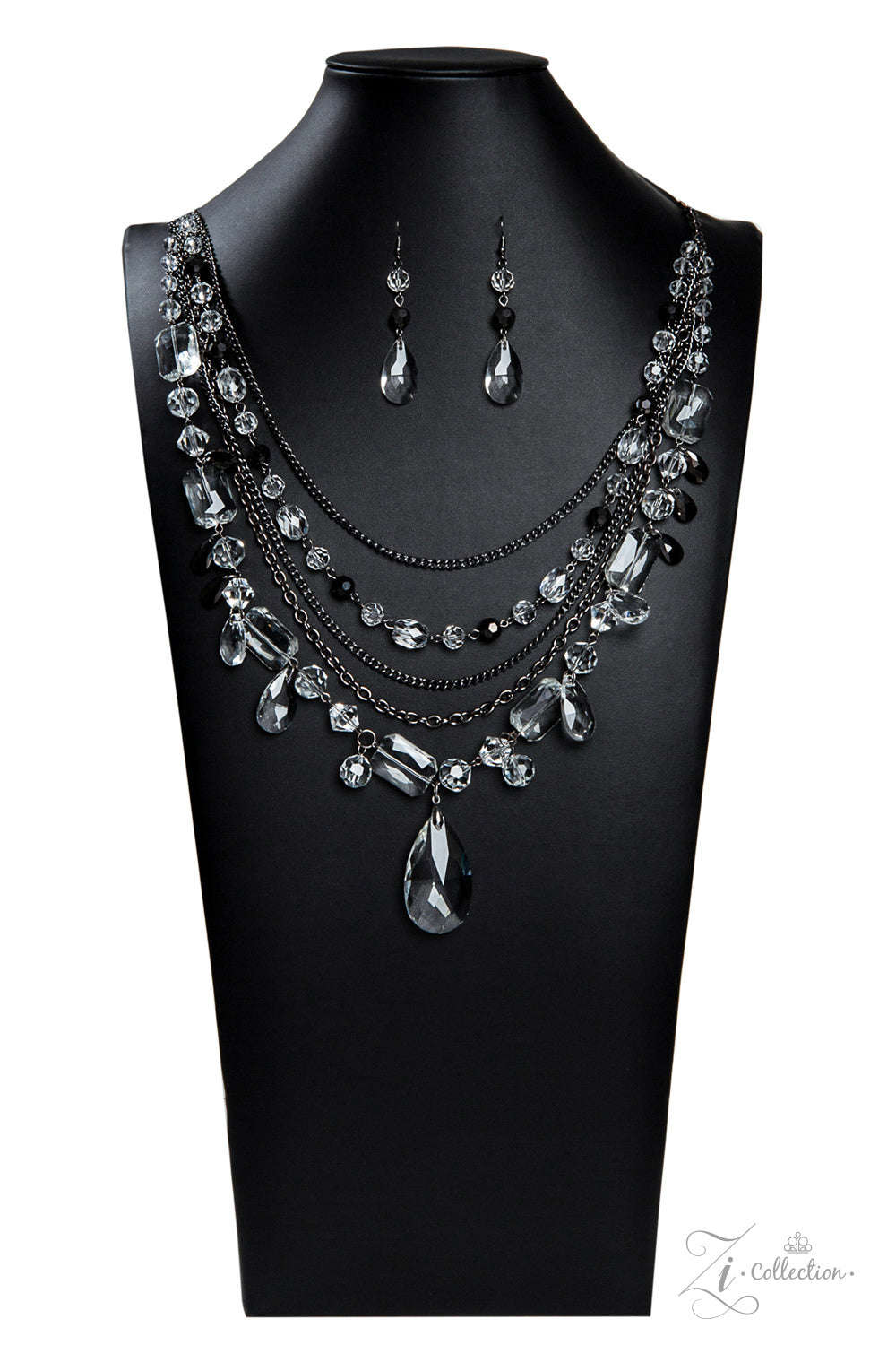 Paparazzi Prismatic 2019 Zi Collection Gunmetal Necklace - Pusher P