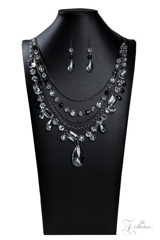 Paparazzi Prismatic 2019 Zi Collection Gunmetal Necklace - Pusher P