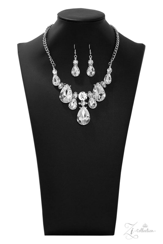 Paparazzi Reign 2019 Zi Collection White Necklace - Pusher P
