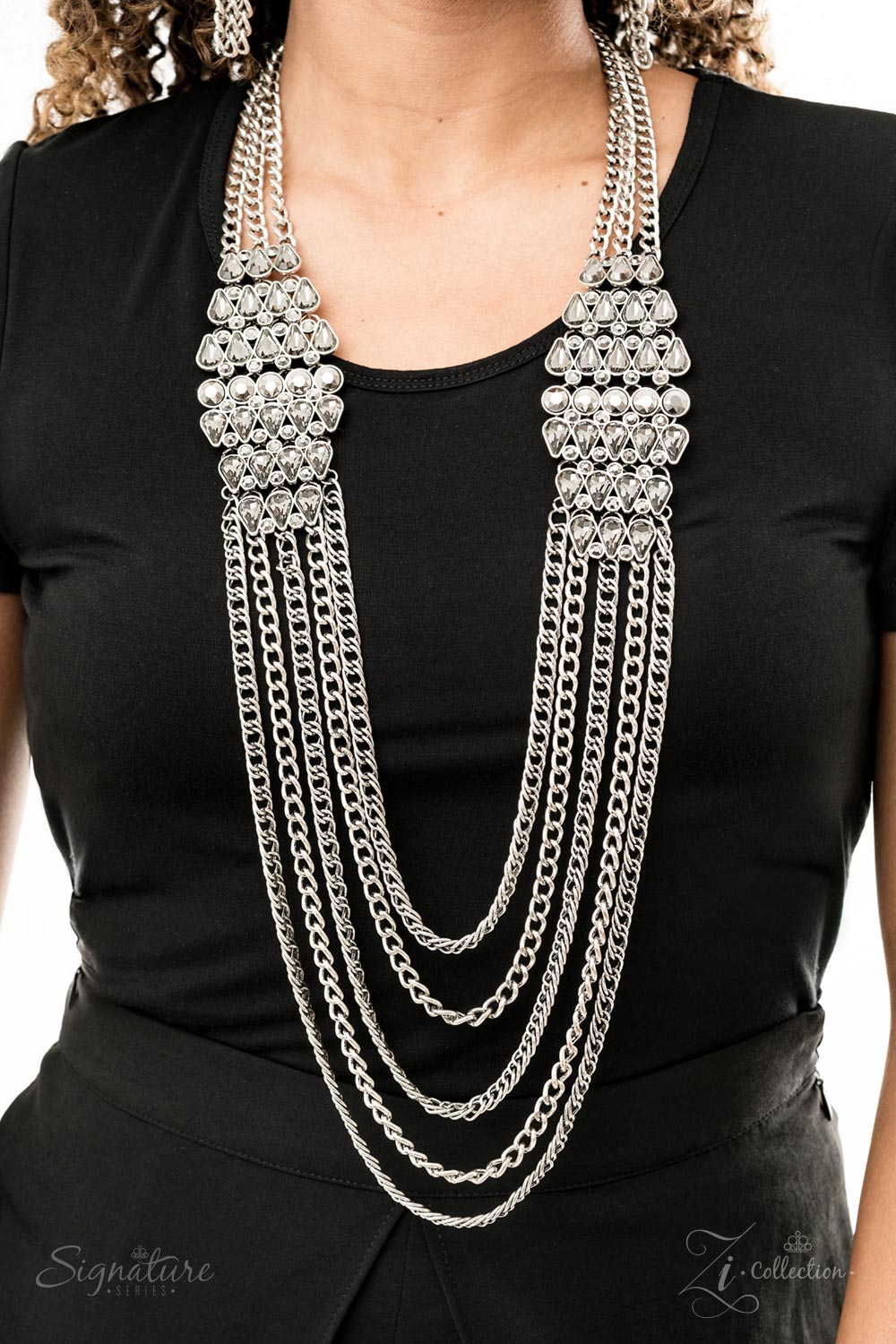 Paparazzi The Erika - 2019 Zi Collection Silver Necklace - Pusher P