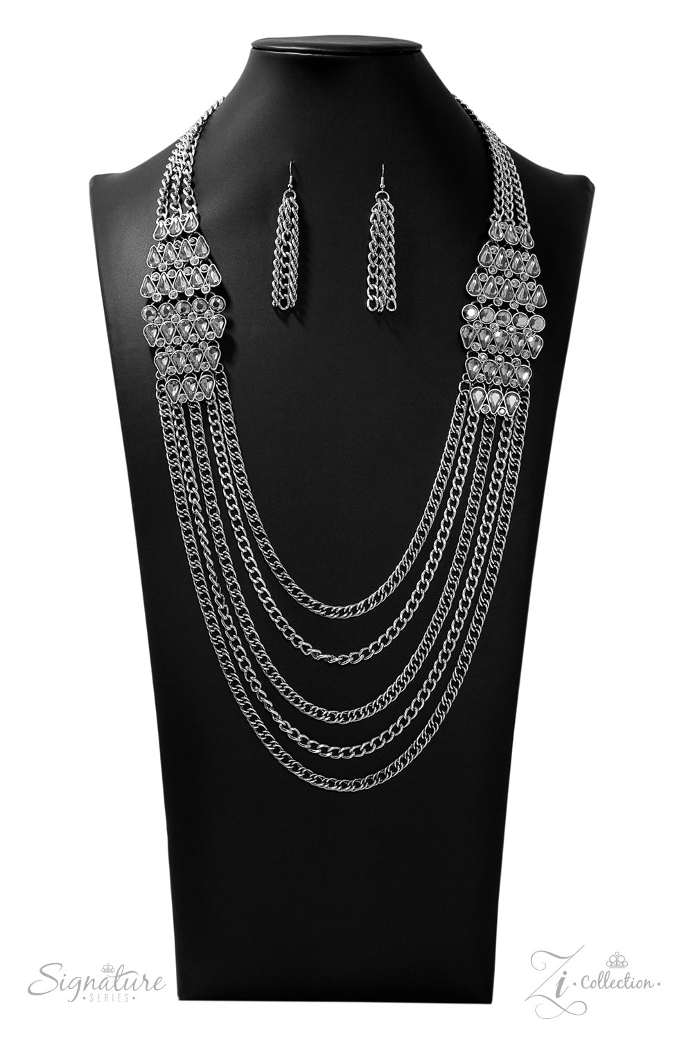 Paparazzi The Erika - 2019 Zi Collection Silver Necklace - Pusher P
