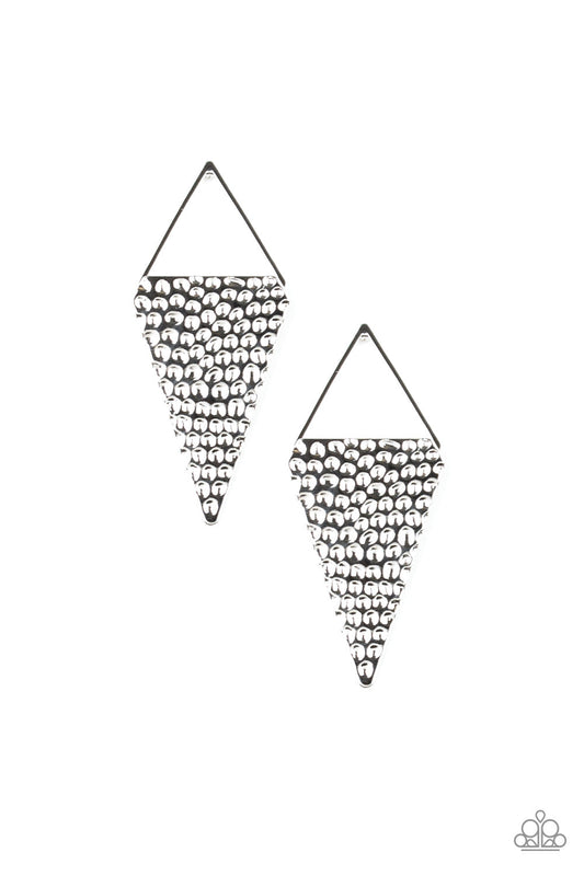 Paparazzi Have A Bite - Silver Earrings - Pusher P