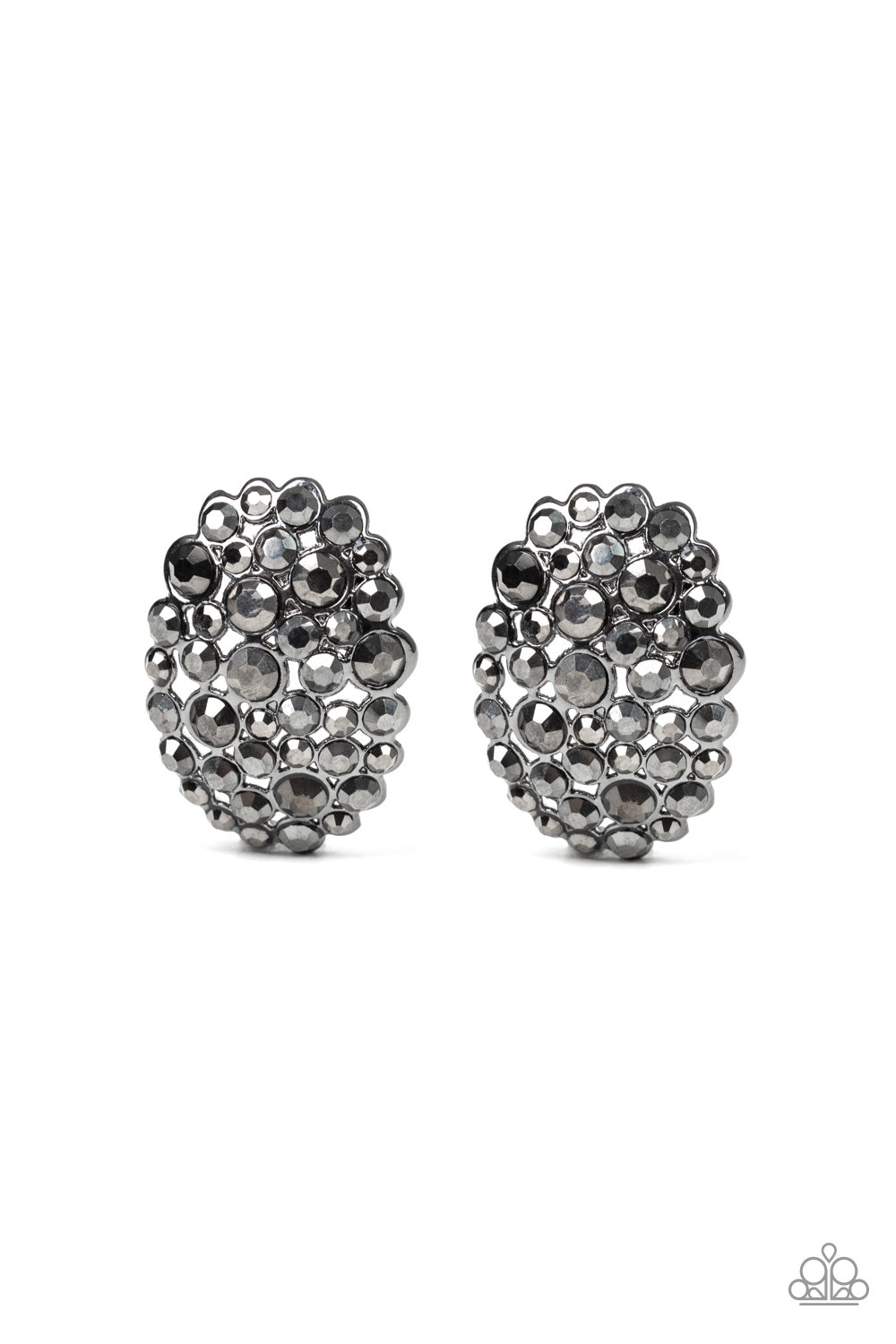 Paparazzi Daring Dazzle - Black Post Earrings - Pusher P