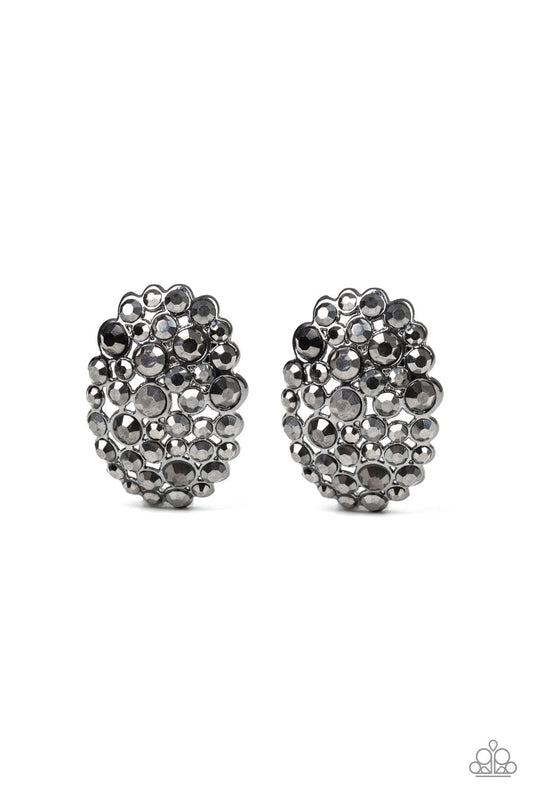Paparazzi Daring Dazzle - Black Post Earrings - Pusher P