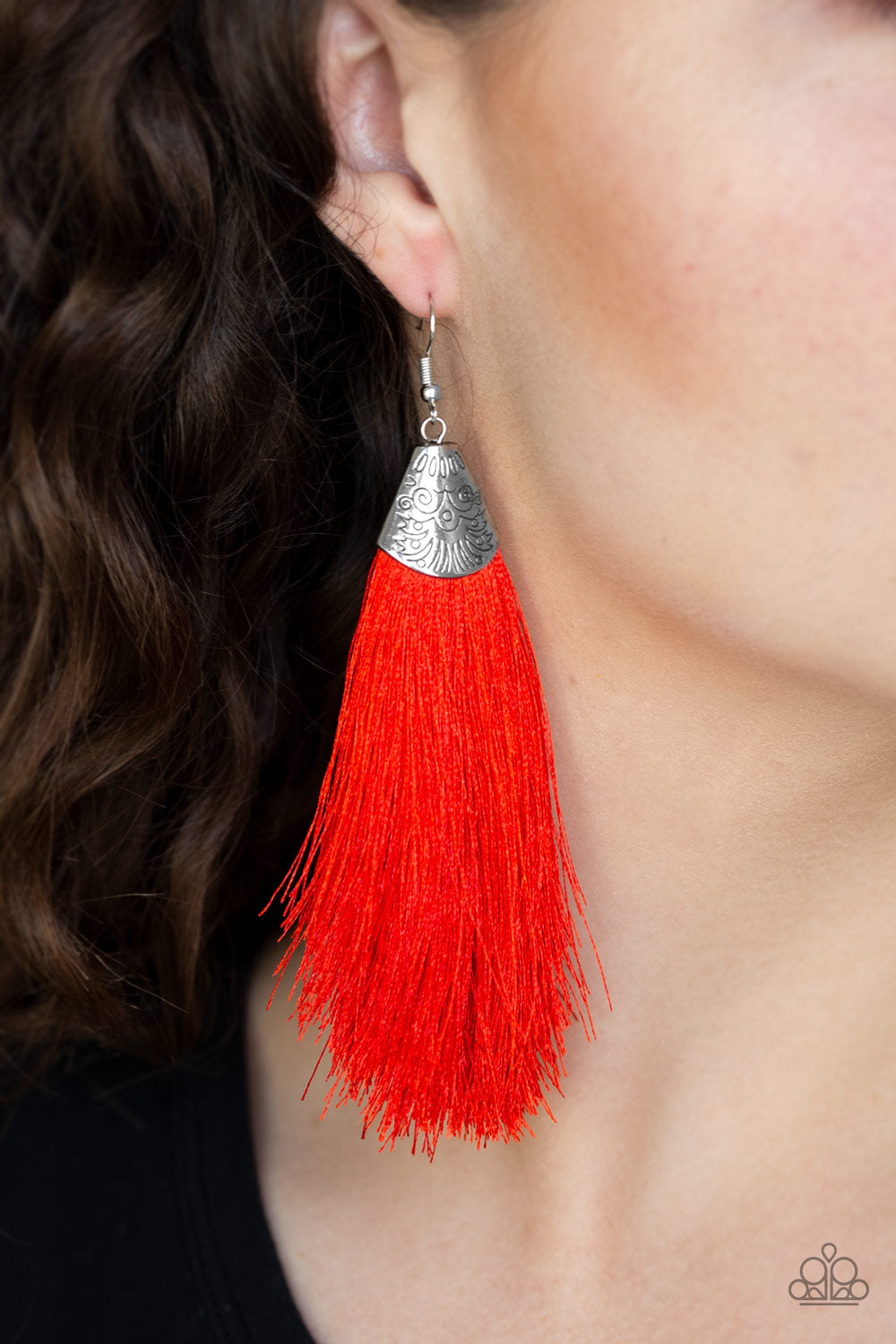 Paparazzi Tassel Temptress - red earrings - paparazzi jewelry images