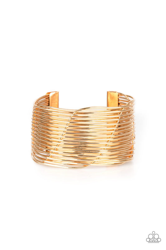 Paparazzi Retro Revamp - Gold Bracelet - Pusher P