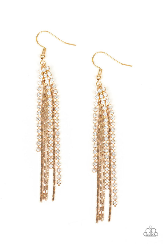 Paparazzi Red Carpet Bombshell - Gold Earrings - Pusher P