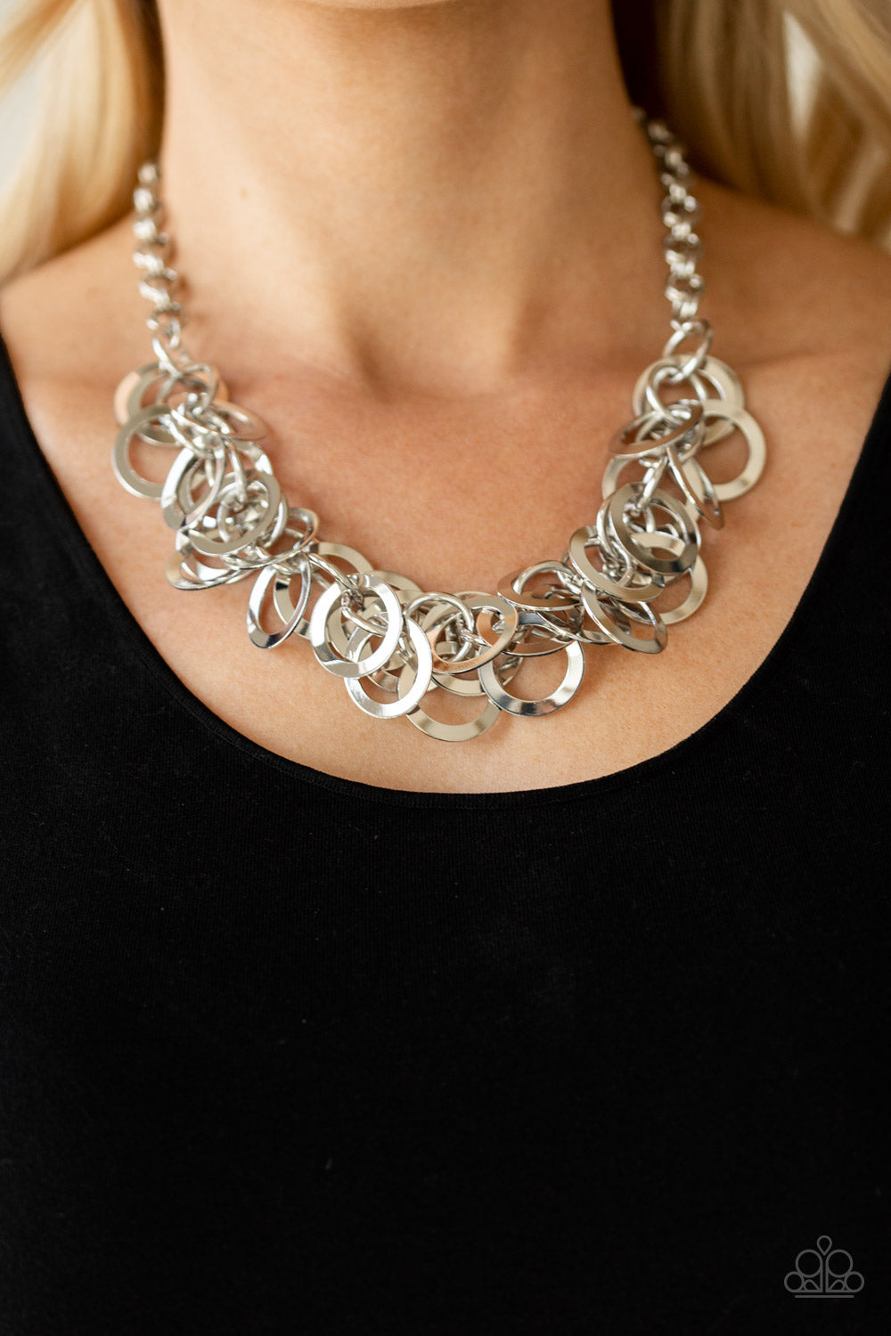 Paparazzi Ringing In The Bling - Silver Necklace - Pusher P