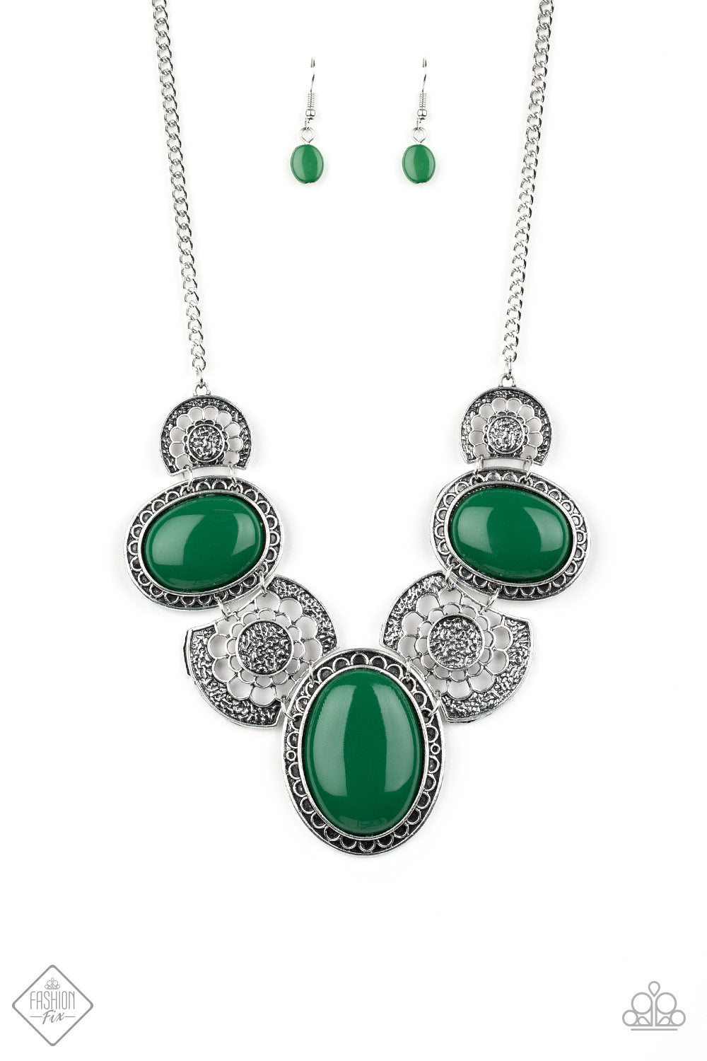 Paparazzi The Medallion-aire - Green - September 2019 Fashion Fix