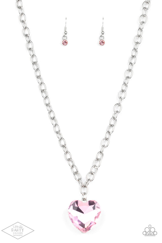 Paparazzi Flirtatiously Flashy - Pink Necklace - Pusher P