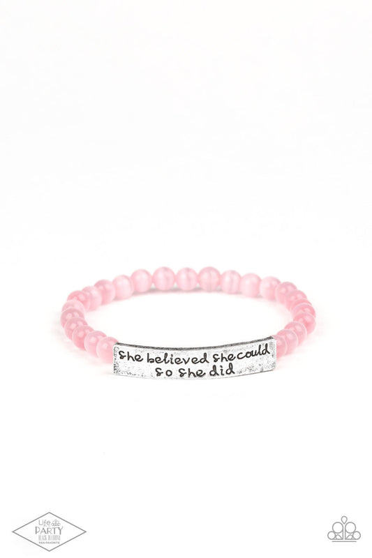 Paparazzi So She Did - Pink Bracelet - - Paparazzi jewelry images