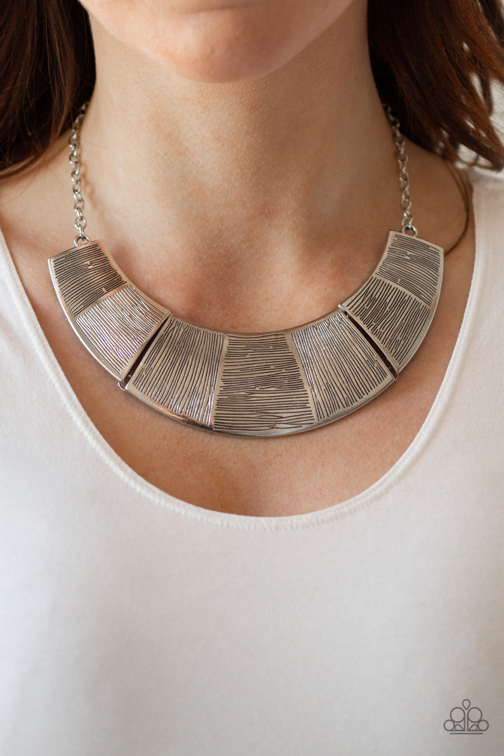 Paparazzi More Roar - Silver Necklace - Pusher P
