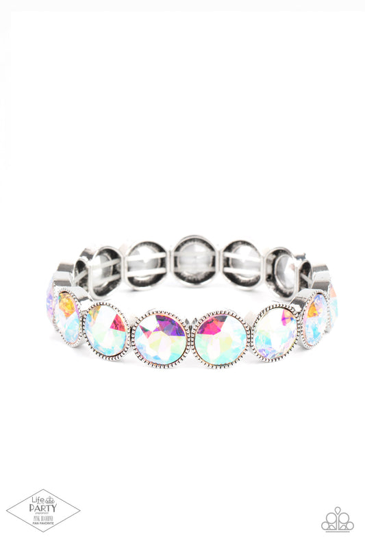 Cute Bracelets - Paparazzi Number One Knockout - White Bracelet Paparazzi jewelry image