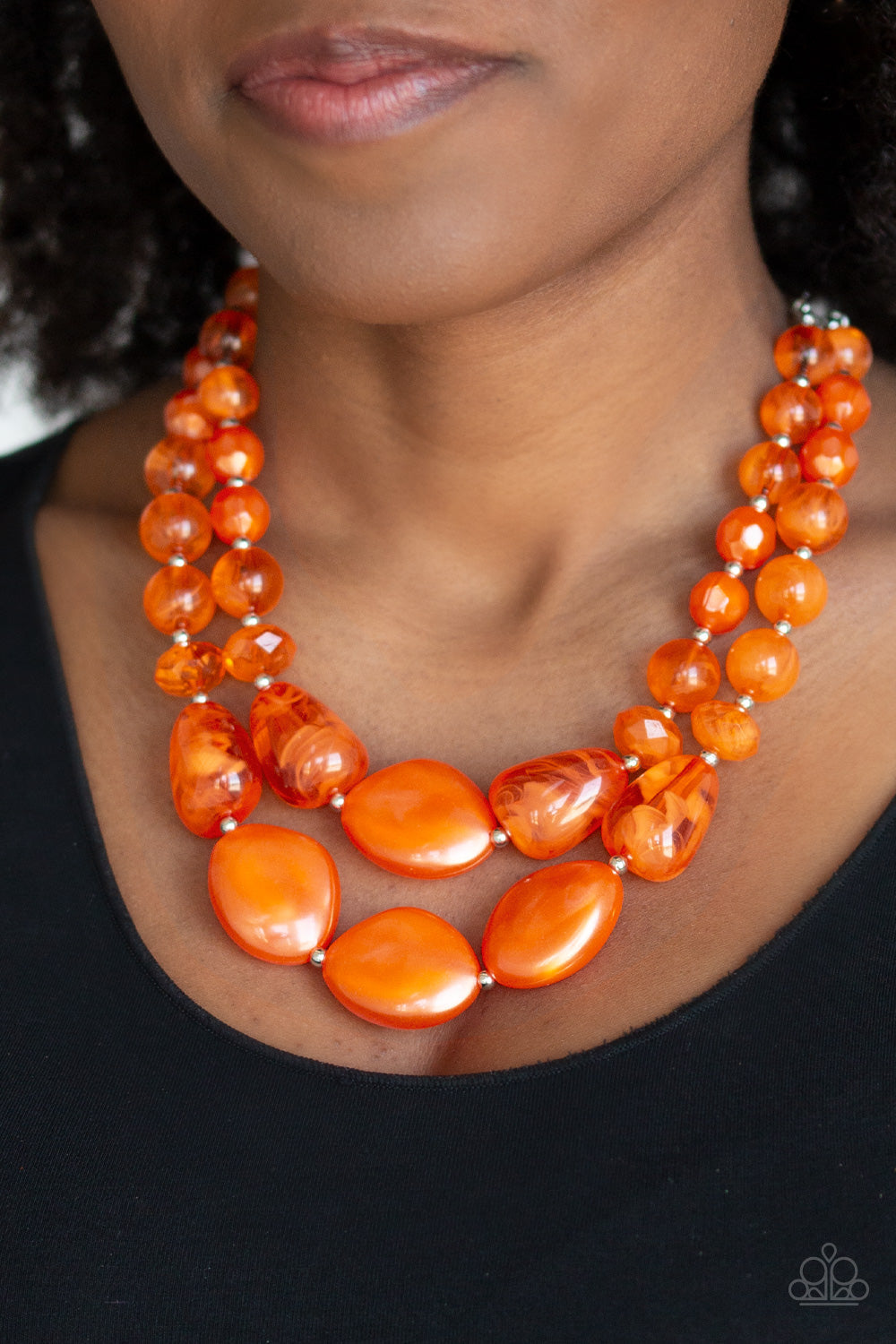 Paparazzi Beach Glam - Orange Necklace - Pusher P