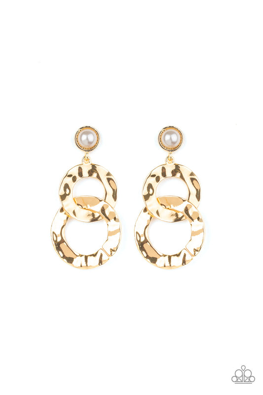 Paparazzi On Scene - Gold Post Earrings - Pusher P