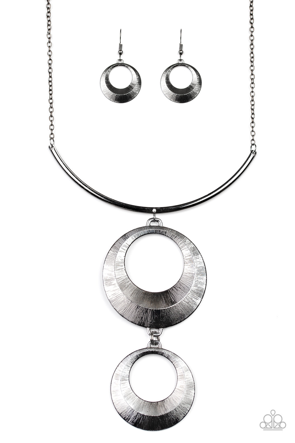 Paparazzi Egyptian Eclipse - Black Rod Necklace - Pusher P