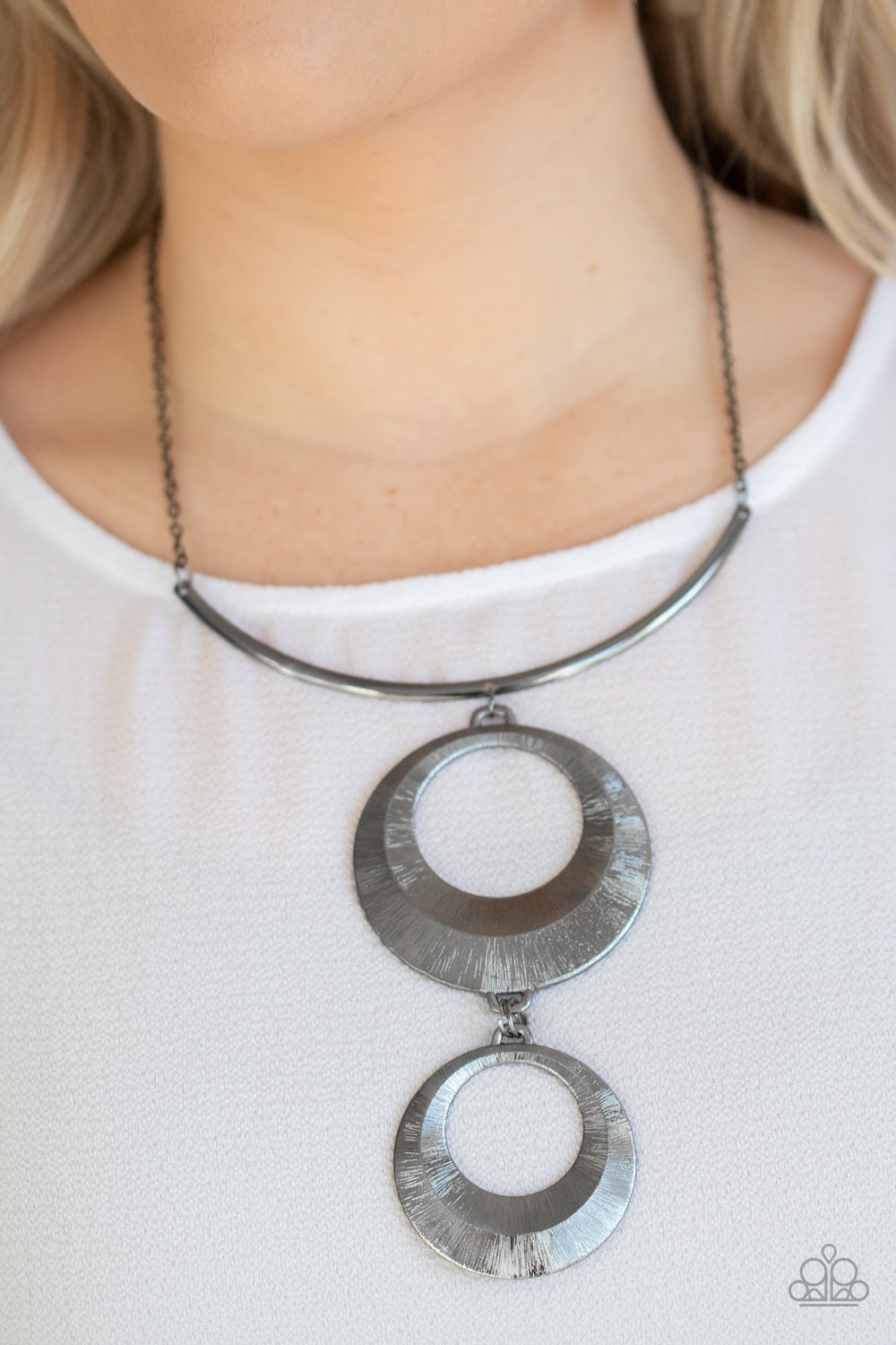 Paparazzi Egyptian Eclipse - Black Rod Necklace - Pusher P