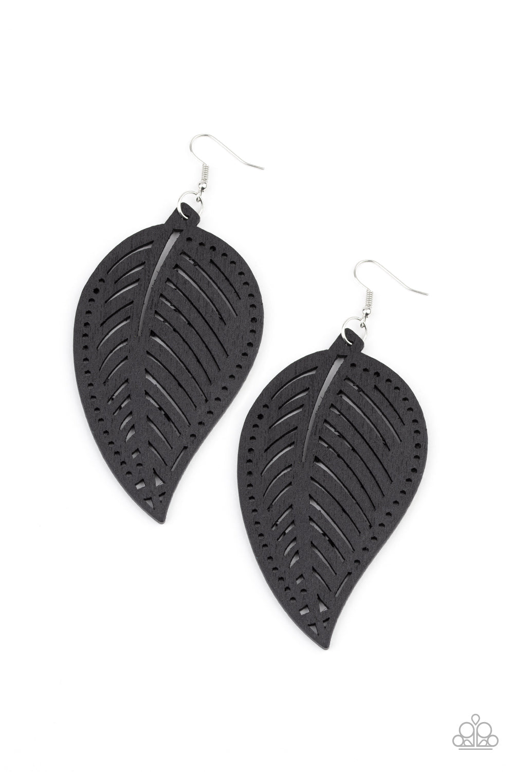 Paparazzi Amazon Zen - Black Wood Earrings - Pusher P