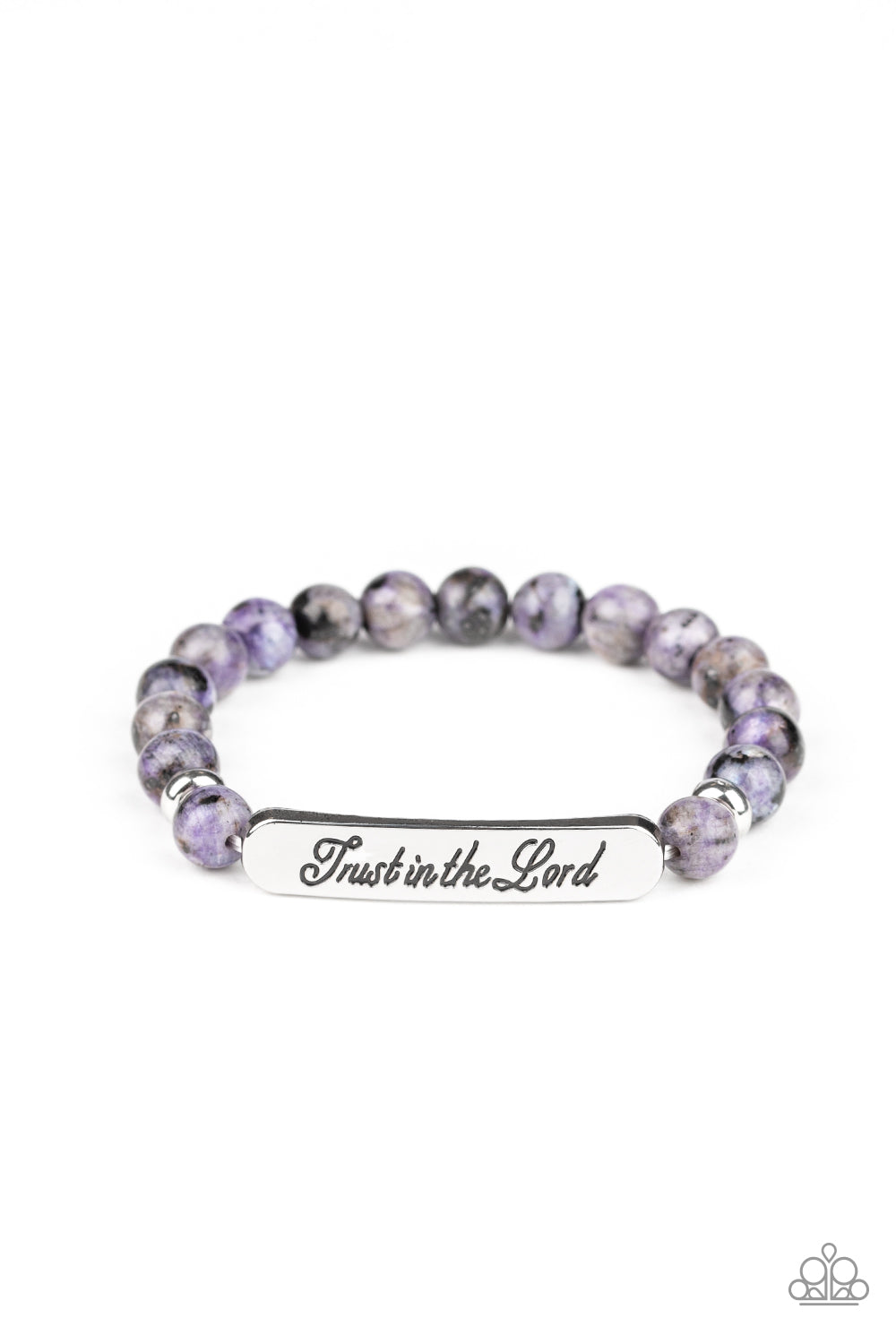 Paparazzi Keep The Trust - Purple Inspirational Bracelet - Pusher P