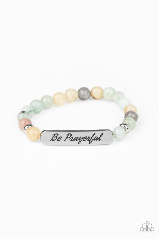 Paparazzi Be Prayerful - Green Inspirational Bracelet - Pusher P