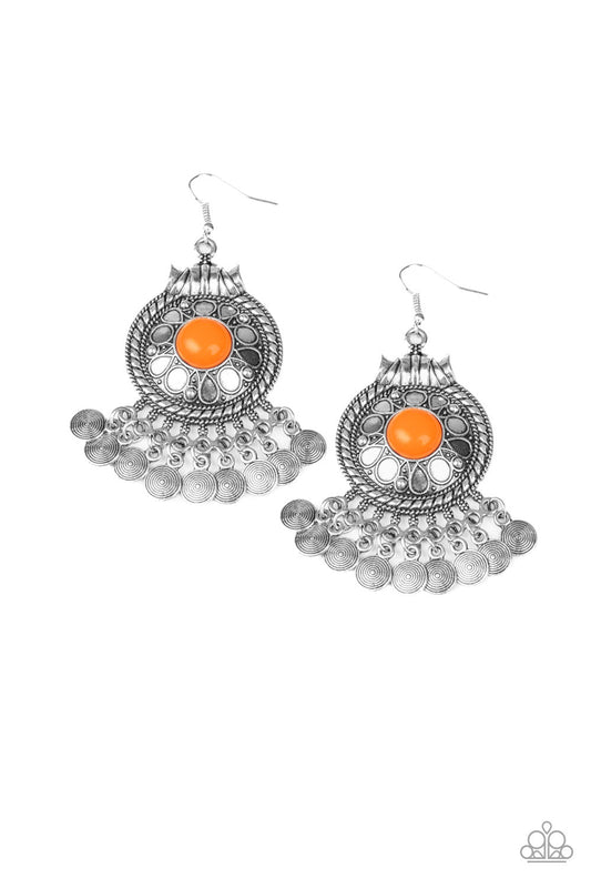 Paparazzi Rural Rhythm - Orange Earrings - Pusher P