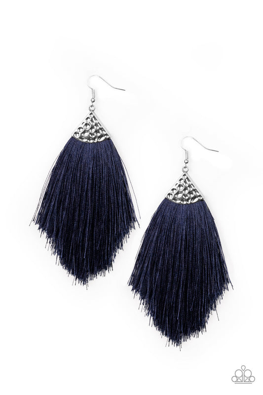 Paparazzi Tassel Tempo - Blue Earrings - Pusher P