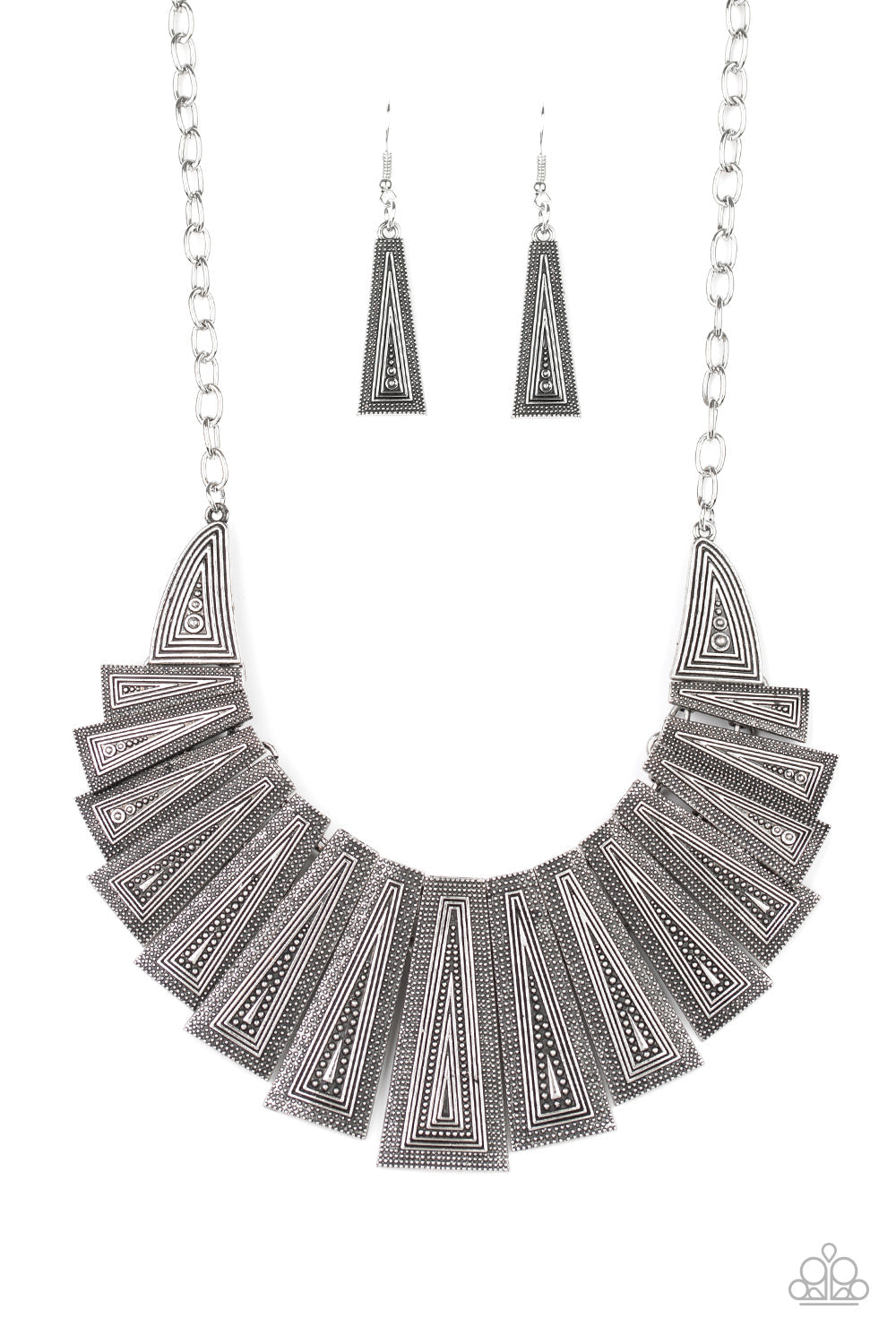 Paparazzi Metro Mane - Silver Necklace - Pusher P