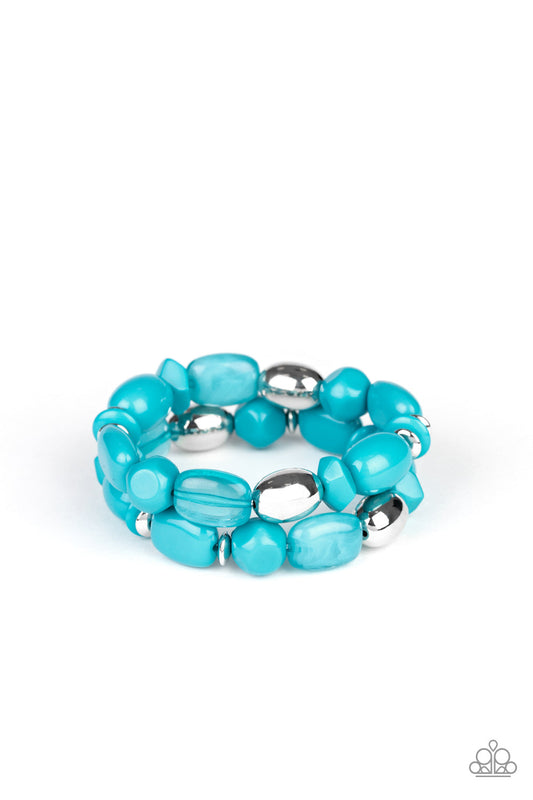 Paparazzi Fruity Flavor - Blue Bead Bracelets - Pusher P