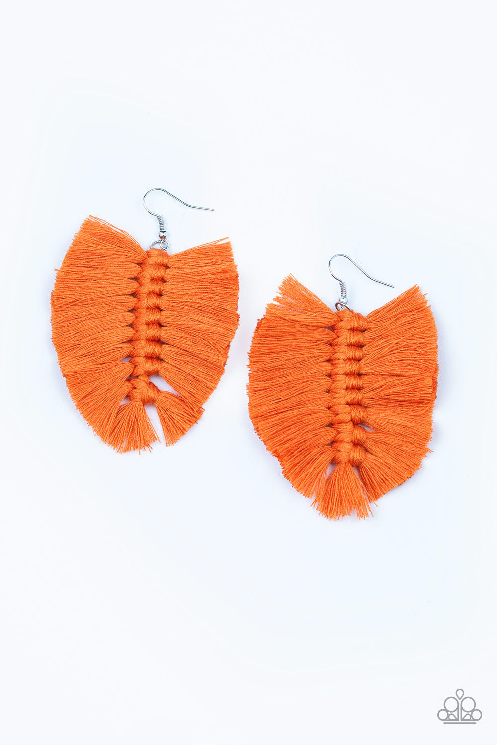 Paparazzi Knotted Native - Orange Tassel Earrings - Pusher P
