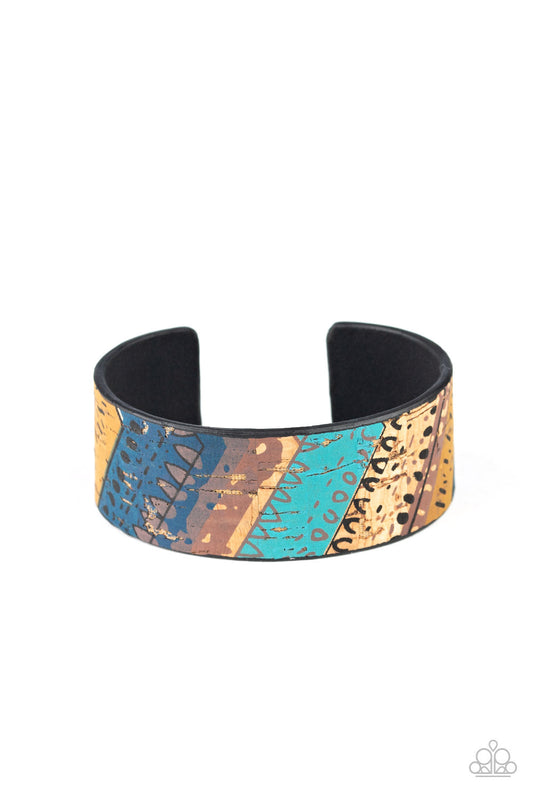 Paparazzi Come Uncorked - Blue Tribal Bracelet - Pusher P