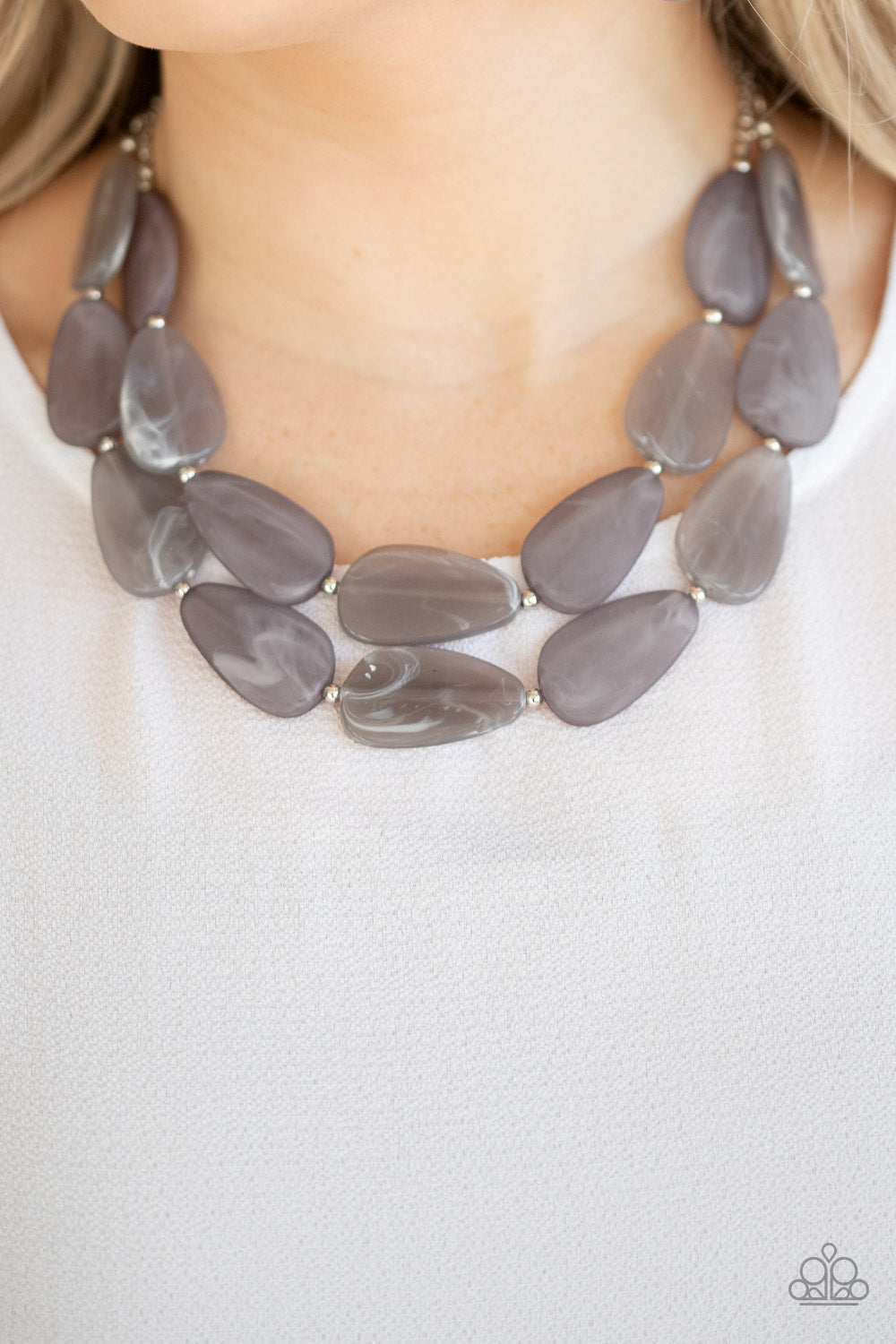 Paparazzi Colorfully Calming - Silver Necklace - Pusher P